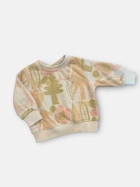Mon Coeur Forest Print Baby Pullover Sweatshirt 6-12M